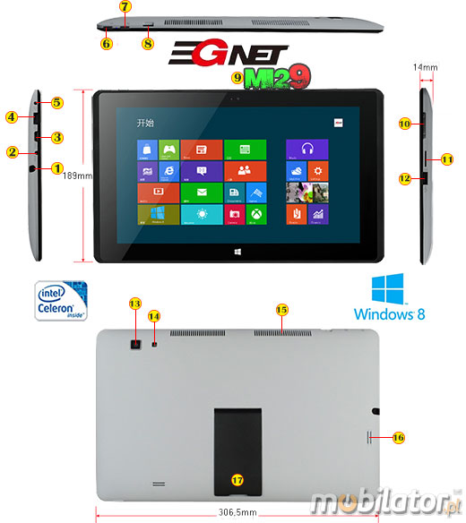 Tablet 3GNet MI29 Windows 8