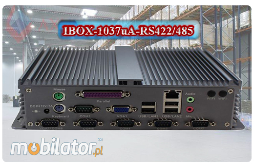 Przemysowy Fanless MiniPC IBOX-1037uA-RS422/485