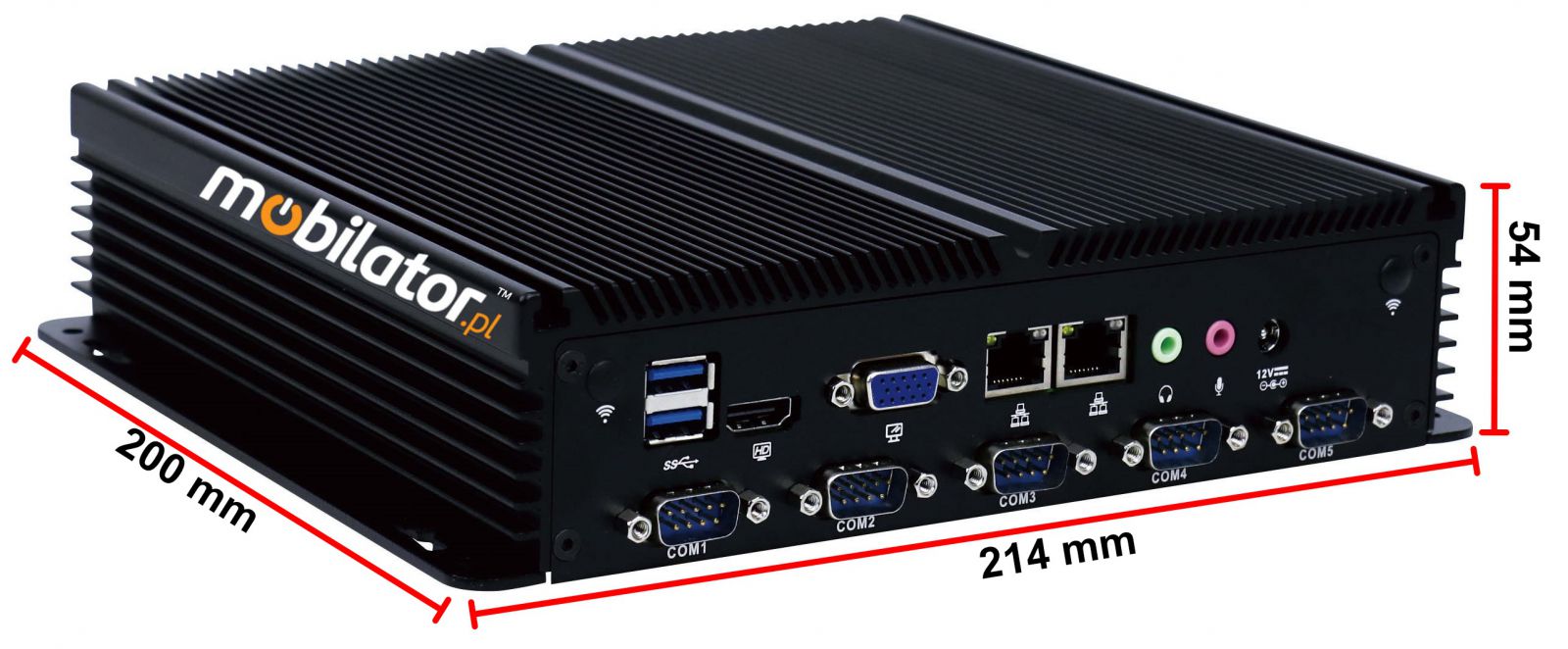 IBOX-205 Industrial computer for warehouse applications with WiFi 3G 4G 6x COM module