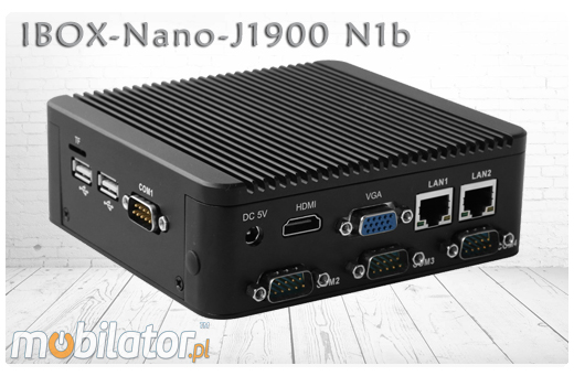 Industrial Computer Fanless Mini PC IBOX-Nano-J1900 N1b