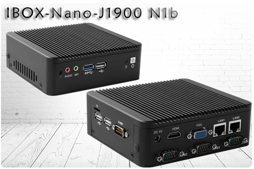 Industrial Computer Fanless Mini PC IBOX-Nano-J1900 N1b