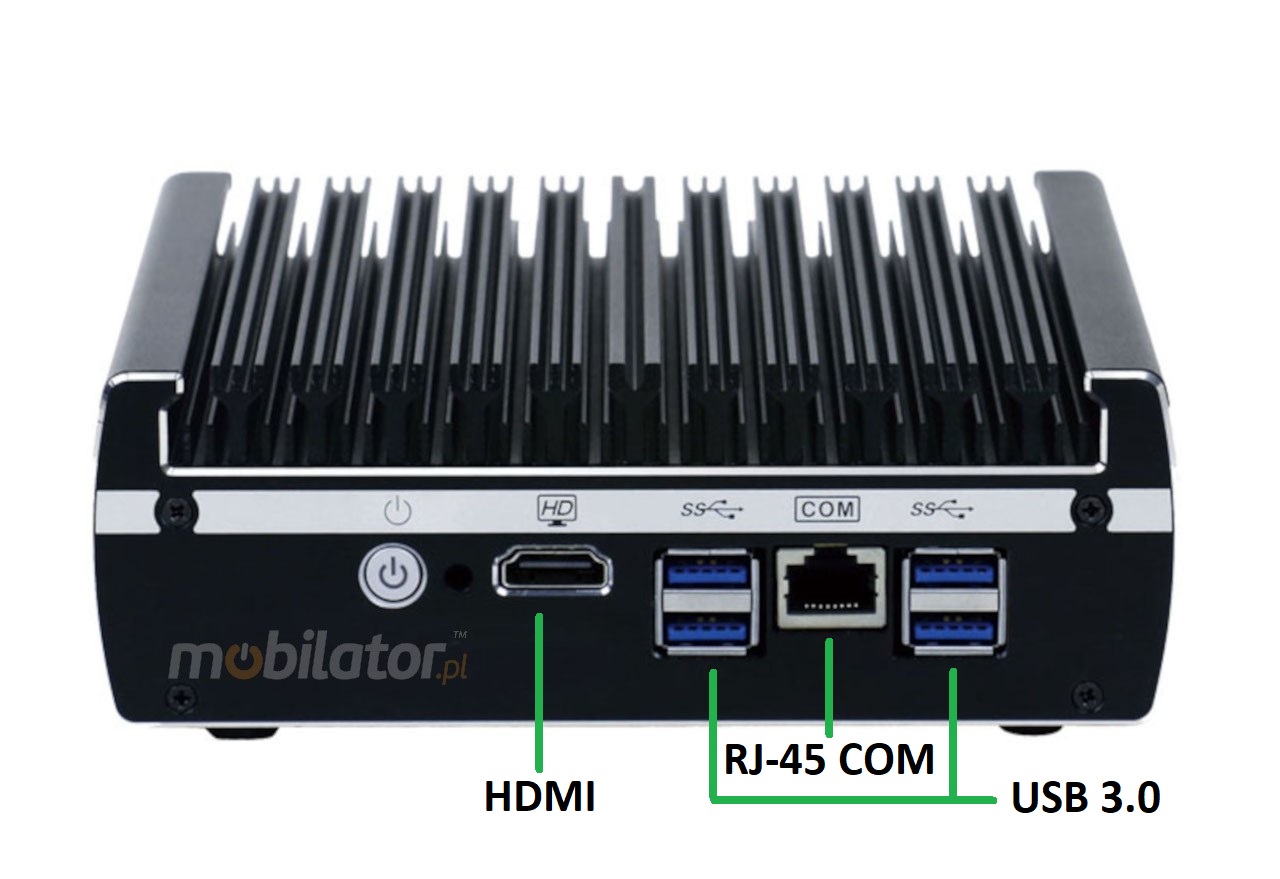  IBOX N133 v.7, front IO, industrial small fast reliable fanless industrial small LAN INTEL i3 HDD DDR4