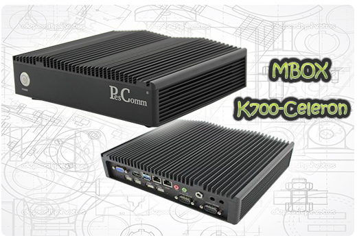 MiniPC Przemysowy Fanless MBOX-K700-Celeron
