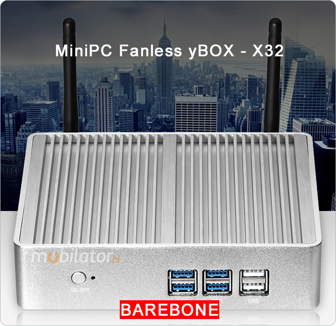 Computer Industry Fanless MiniPC  yBOX - X32 - i3  new design look mobilator fast lan rj45