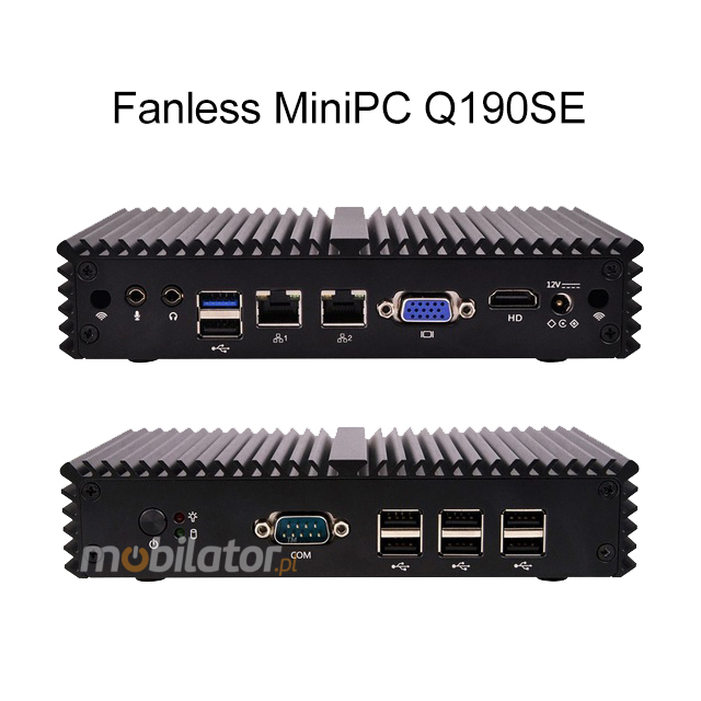 Computer Industry Fanless MiniPC mBOX Q190SE v.4 ssd mobilator intel celeron