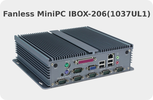 Industrial Computer Fanless MiniPC IBOX-206(1037UL1)