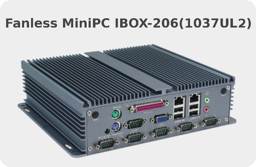 Industrial Computer Fanless MiniPC IBOX-206(1037UL2)