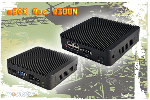 Industrial Fanless MiniPC mBOX Nuc Q100N