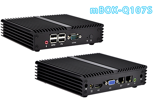 Industrial Computer Fanless MiniPC mBOX Nuc Q107S