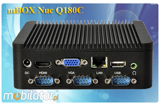 Industrial Fanless MiniPC mBOX Nuc Q180C