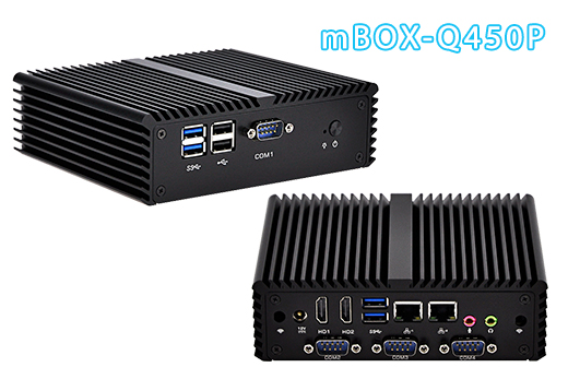 Industrial Computer Fanless MiniPC mBOX Nuc Q450P