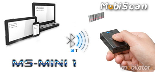 MobiScan MS-Mini 1 Bluetooth 3.0 MOBISCAN MINI1 Skaner 1D CCD Bezprzewodowy Bluetooth 3.0 Porczny MobiSCAN  Kompatybilny Windows Android IOS mobilator.pl New Portable Devices Mobilne Skanery kodw kreskowych MINI