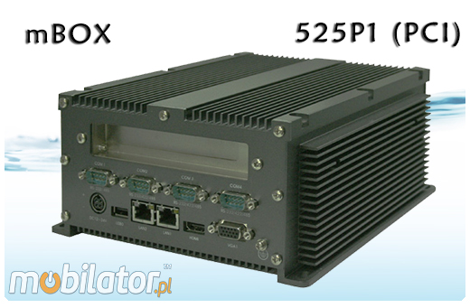 Fanless Industrial Computer MiniPC moBOX-525P1 (PCI)
