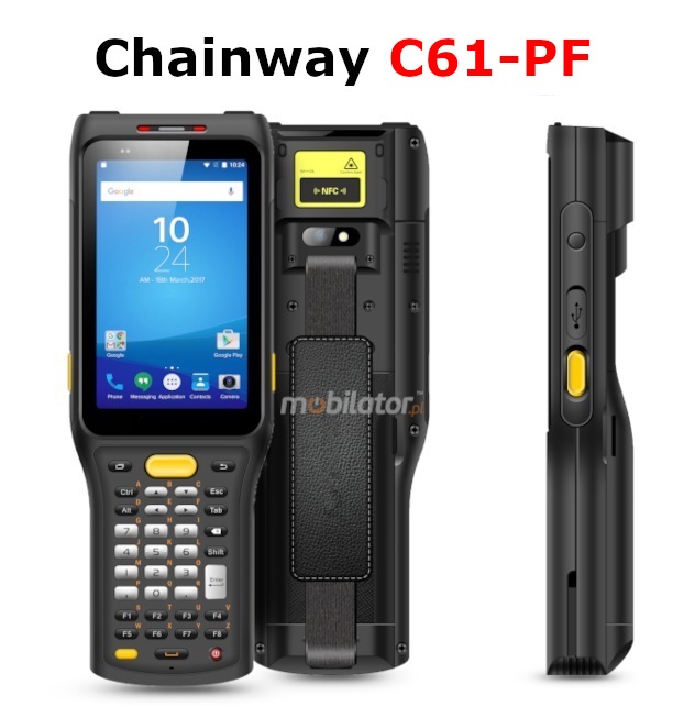 Chainway C61-PF v.13 Shockproof Industrial Rugged NFC 4G IP65 Smartphone 2D barcode scanner Zebra UHF Indy Impinj R2000