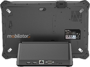 Emdoor I20A - Tablet Connectors 2x USB 2.0, 1x RJ-45 LAN, RS232 COM, DC.