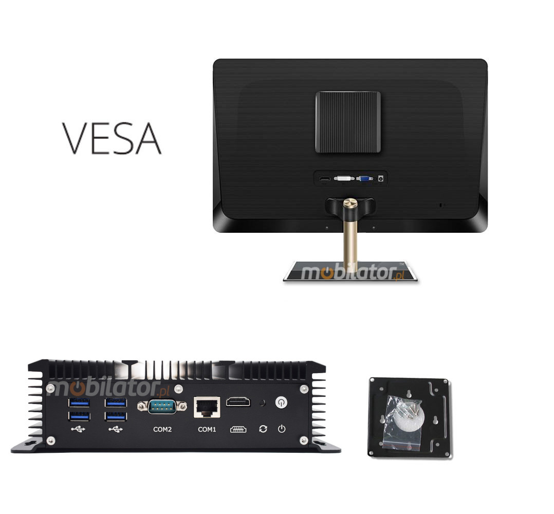 HyBOX 1009 small reinforced good quality industrial computer VESA mount