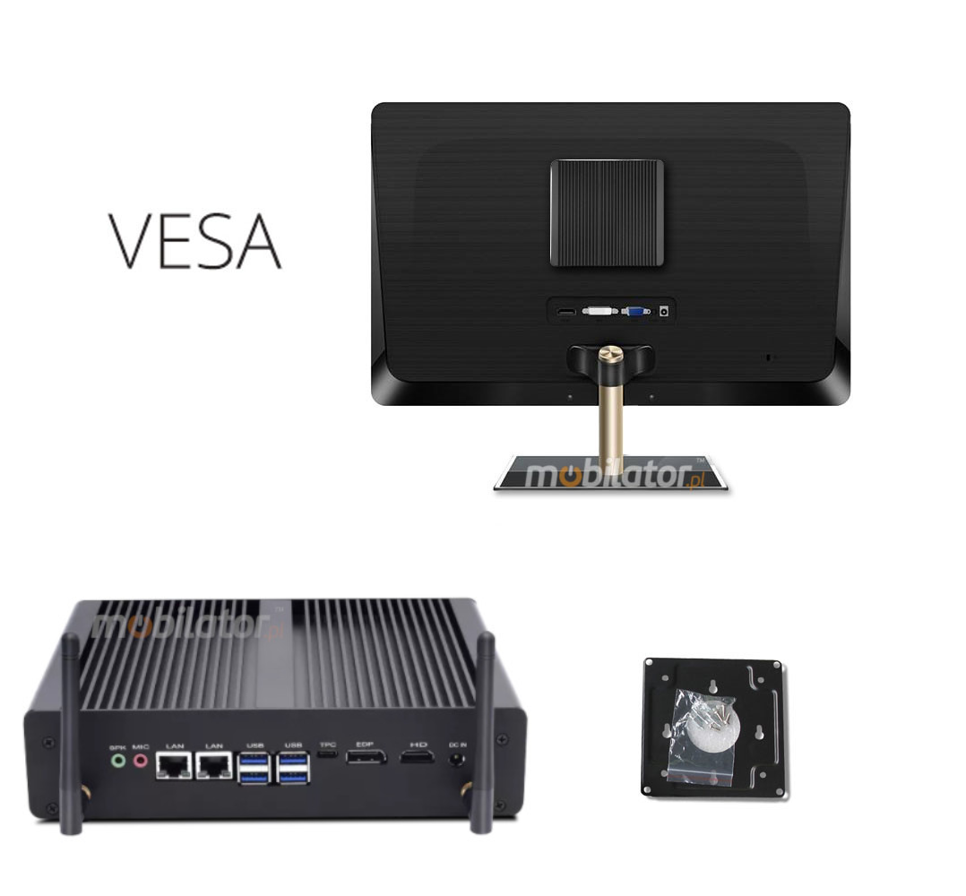 HyBOX TH55 small reinforced good quality industrial computer VESA mount
