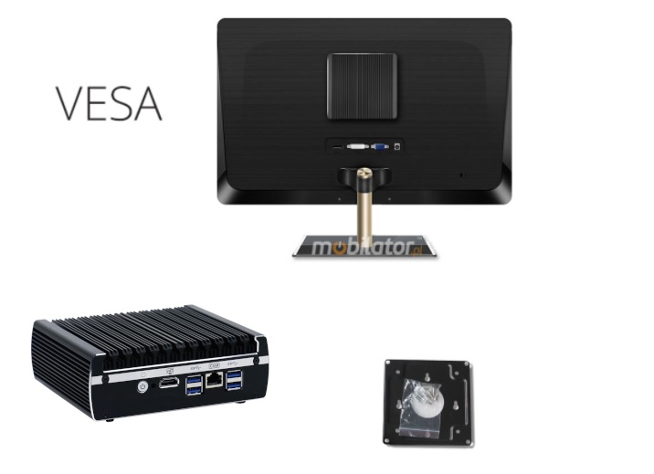   IBOX N133 przemysowy may szybki niezawodny SSD intel wifi bluetooth fanless industrial small LAN i3