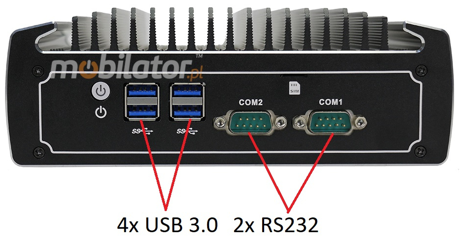 IBOX N1572 Intel i7  industrial mini computer with connectors: 1xDC | 1xVGA | 1xHDMI | 1xUSB 3.0 | 2xRJ-45 LAN | 1xSIM | 2xRS485 | 10xPIN Phoenix | 4xUSB 2.0 | 2xRS232