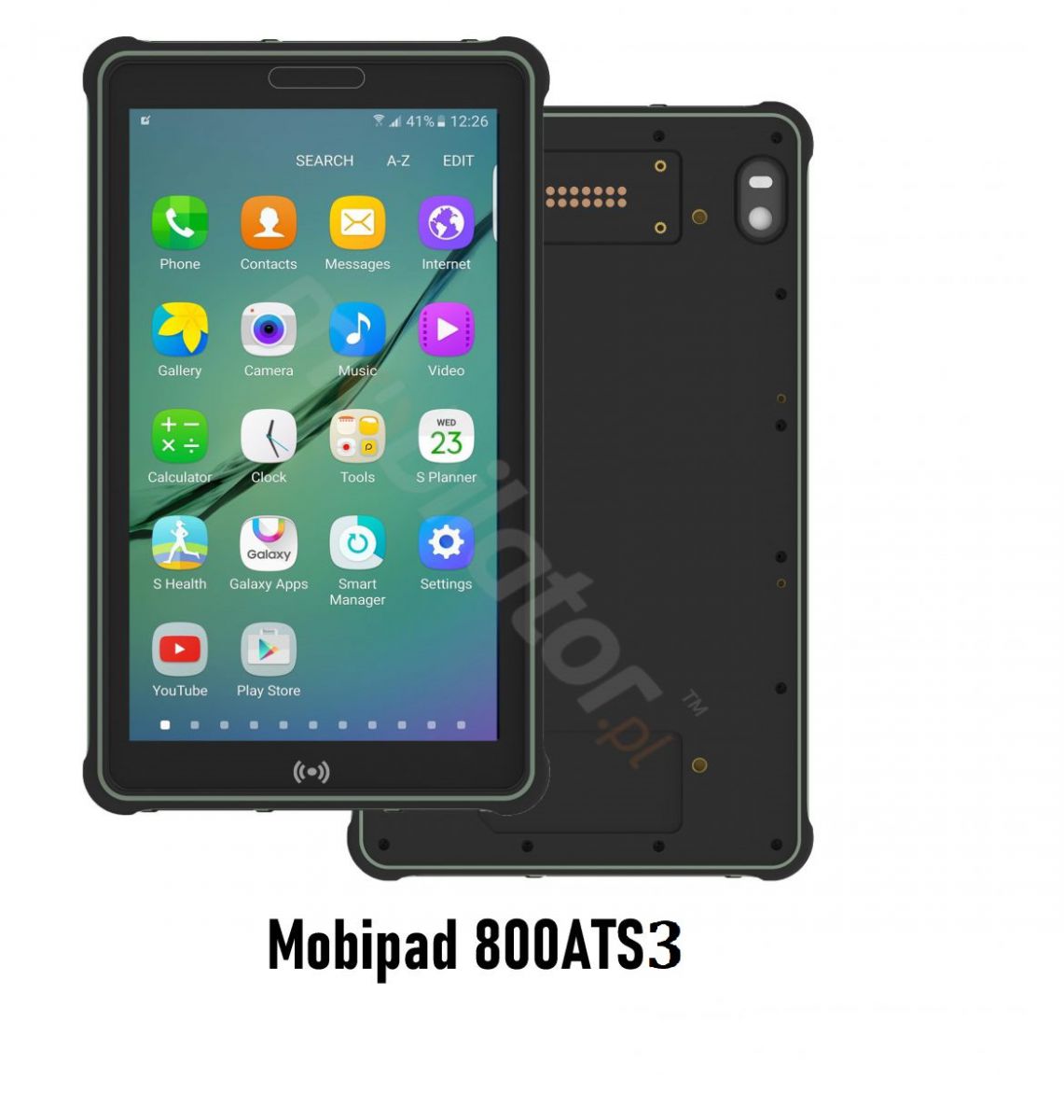 Mobipad 800ATS3 v.2 - Rugged industrial tablet with IP65 and MIL-STD-810G standards, 6GB RAM memory, 128GB disk, Bluetooth 4.0, NFC and EM3296 2D scanner 