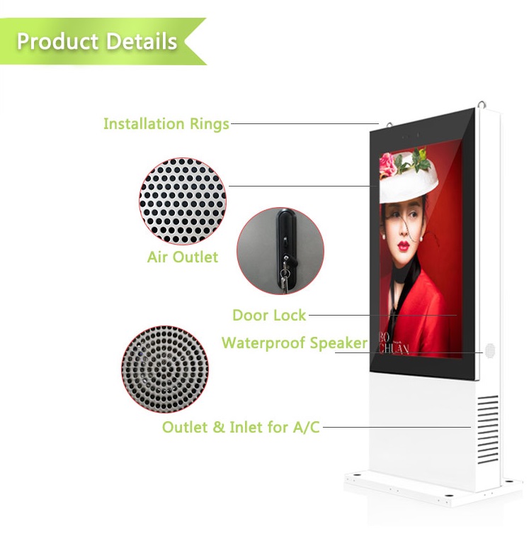 nomobi trex 65 inch Installation brackets Fan Door lock Waterproof speaker Air conditioning inlet and outlet