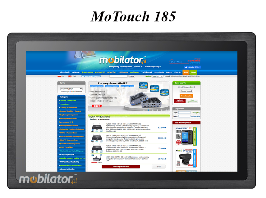 MoTouch 185 touch monitor Touch monitor Capacitive screen capacitive display 18.5 inch TFT LCD mobilator.pl New Portable Devices VGA HDMI