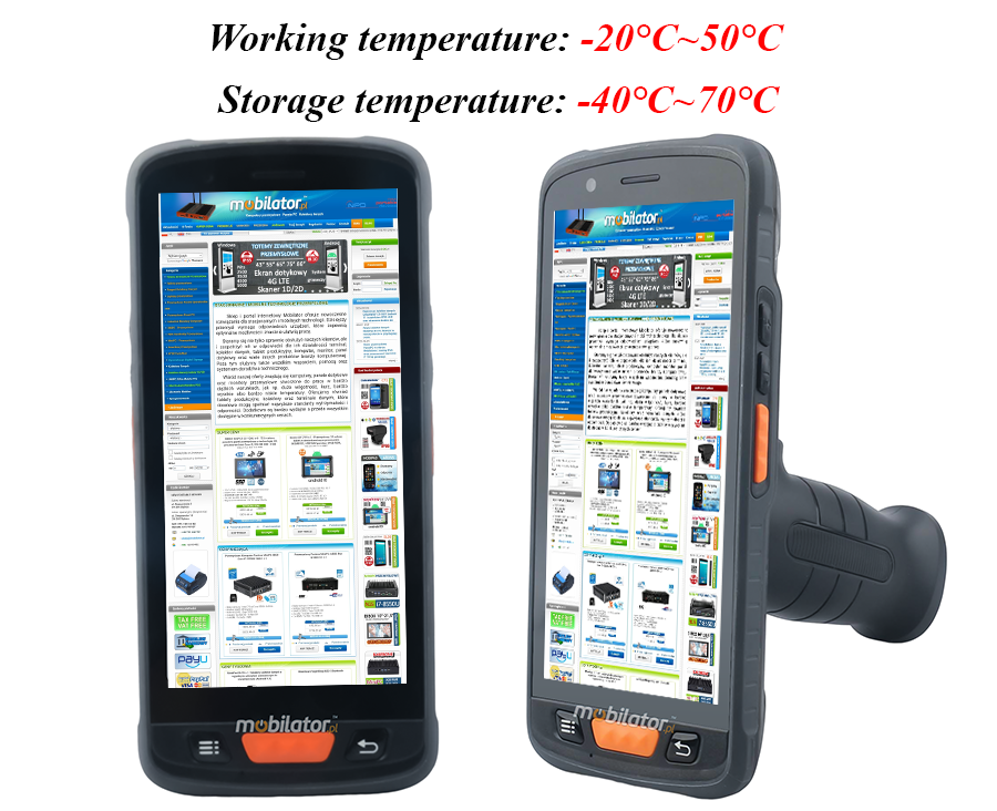 MobiPAD V9s rugged terminal for logistics working in low and high temperature