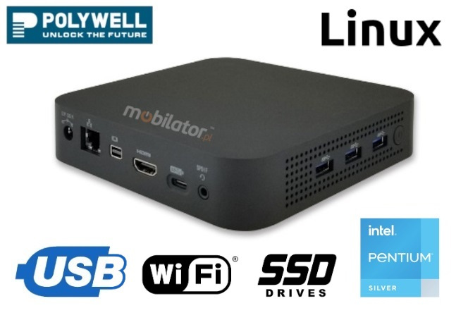 Polywell-J5040-NGC3 small reliable fast and efficient mini pc Linux