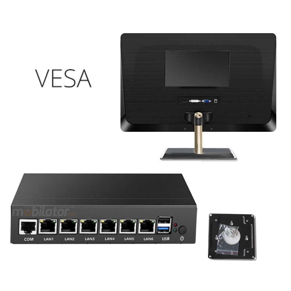 Minicomputer yBOX X33 J1900 with VESA mount included