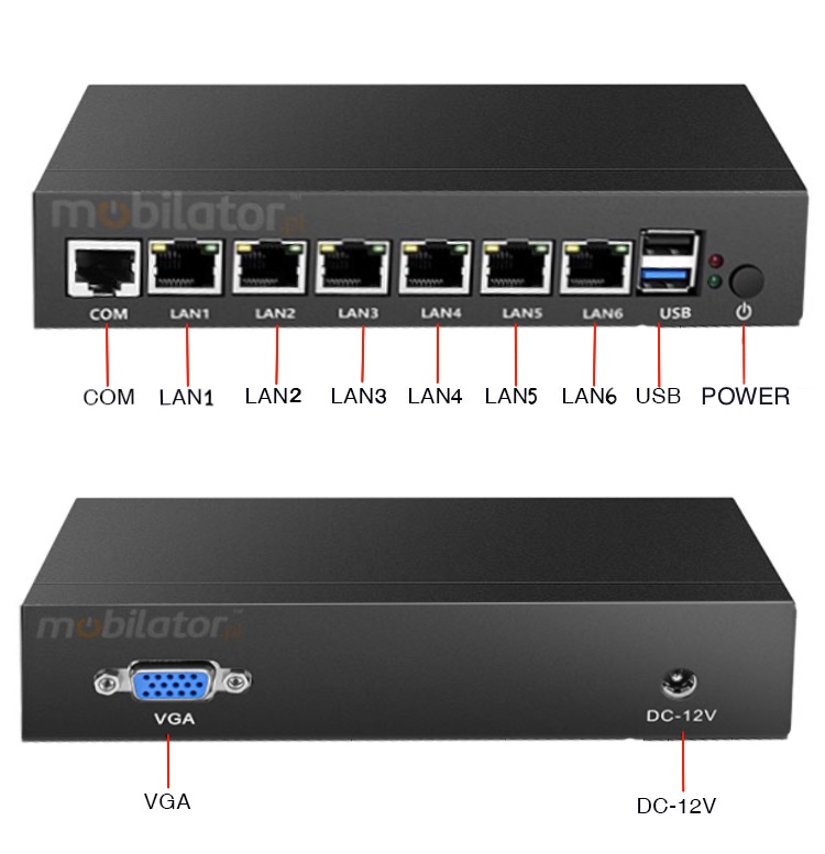 multi-purpose, durable, powerful with LAN, USB, DC and VGA connectors yBOX X34 5010U