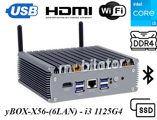  yBOX-X56-(6LAN)-I3 1125G4 v.3 industrial computer for wholesalers