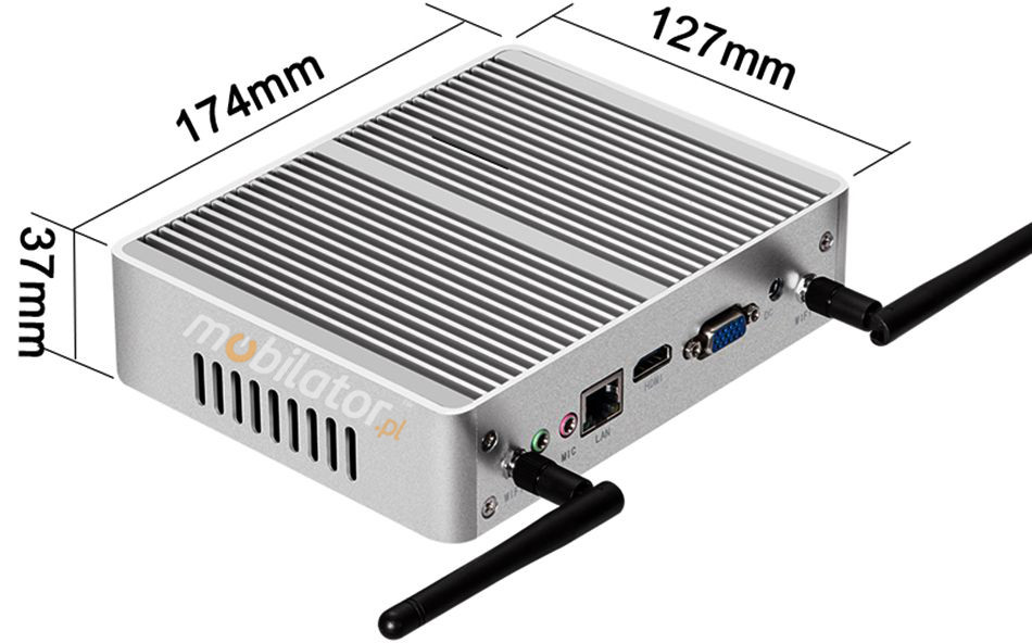 MiniPC yBOX-X32 Rapid Small Computer with small dimensions 136mm x 128mm x 44mm