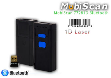 MobiScan 77281D - mini barcode reader 1D Laser - Bluetooth