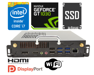 Rugged Industrial Computer with a dedicated card Nvidia GT1030 MiniPC graphics card zBOX-PSO-i7 v.3