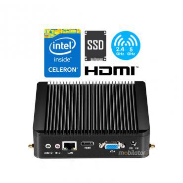 Small reinforced Industrial Computer with fanless MiniPC yBOX-X30 (1LAN) -J1900 v.1