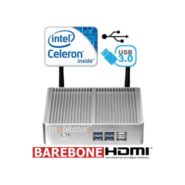 Industrial mini computer with passive cooling MiniPC yBOX X32 3955U Barebone