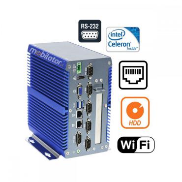 IBOX-301P J1900 v.3 - small reinforced fanless industrial pc - 2xLAN and 6xRS232