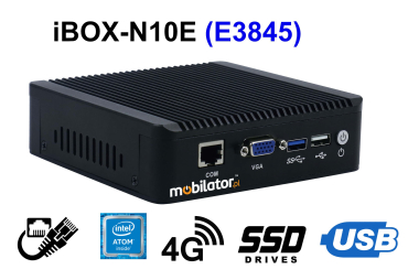 IBOX-N10E (E3845) v.5 - Fanless industrial computer with 4G-LTE wireless network