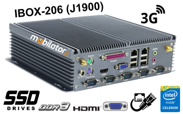 IBOX-206 v.4 - Rugged industrial computer with 6 COM ports
