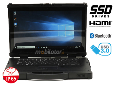 Emdoor X14 HIGH v.2 - Military waterproof 14 inch laptop with 16GB RAM and 1TB fast m.2 SSD 