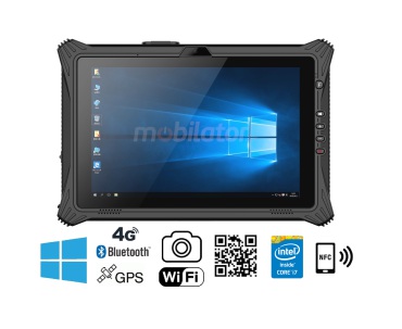 Waterproof 10.1 inch tablet with Intel i7 processor 512GB SSD, NFC, 2D barcode scanner, BT 4.2, 16GB RAM, Windows 10 PRO- Emdoor I10U v.18 