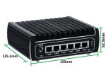 IBOX N133 v.9 - Rugged miniPC with 8GB RAM, 4x USB 2.0, 6x LAN connectors, 2TB 2.5-inch HDD, WiFI and BT - photo 1