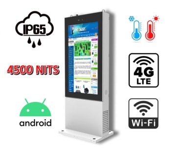 NoMobi Trex 65 v.8 - A standing panel adapted to external conditions with a 65-inch screen, heating system, delivery by sea (approx. 2.5 months)