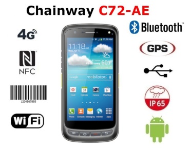 Chainway C72-AE v.3 - Industry customized data collector for Android 11.0 store, Zebra SE965 1D scanner, 3GB RAM and 32GB ROM