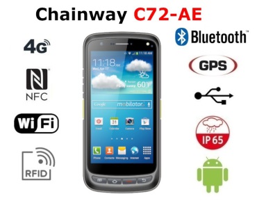 Chainway C72-AE v.6 - A comprehensive data collector for a store with a 13Mpx camera, GPS, NFC module and UHF RFID with a range of 15m
