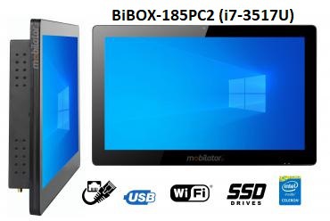 BiBOX-185PC2 (i7-3517U) v.1 - Waterproof, fanless industrial panel computer with IP65 and WiFi resistance standard