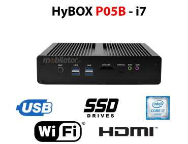 HyBOX P05B - Maych rozmiarw komputer przemysowy dla transportu i magazynu oraz przystosowany do biura