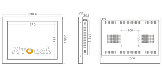 MTouch Industrial Przemysowy PanelPC MobiBOX 12  Komputer panelowy Panel PC  Przemysowy komputer panelowy Ekran pojemnociowy capacitive wywietlacz 12 cali mobilator.pl New Portable Devices Windows RS-232 COM VGA HDMI Intel Celeron 