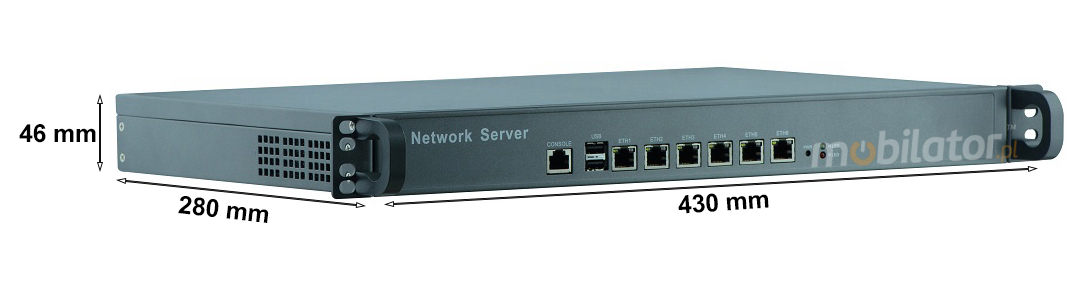 Computer Industry Fanless  MiniPC yBOX - 1U rack new design look mobilator fast lan 6x rj45