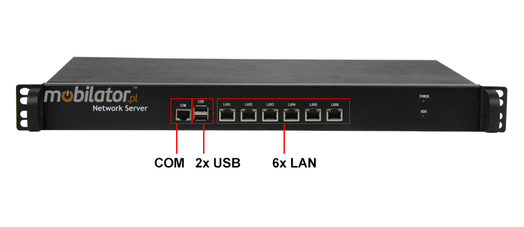 Computer Industry Fanless  MiniPC yBOX - 1U rack new design look mobilator fast lan 6x rj45